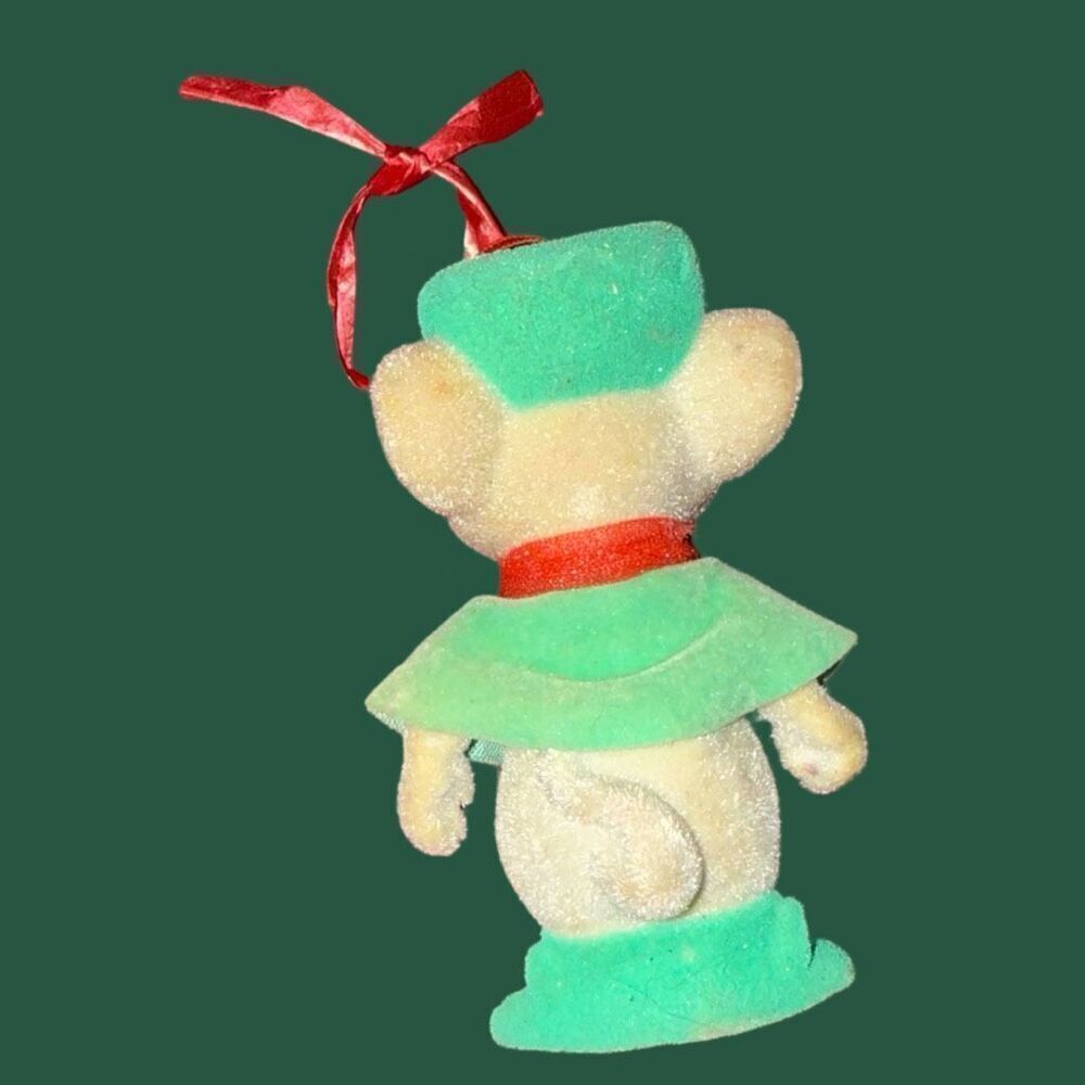Vintage 1990 Disney Rescuers Miss Bianca Bernard Flock Christmas Ornaments B13 - Picture 11 of 15